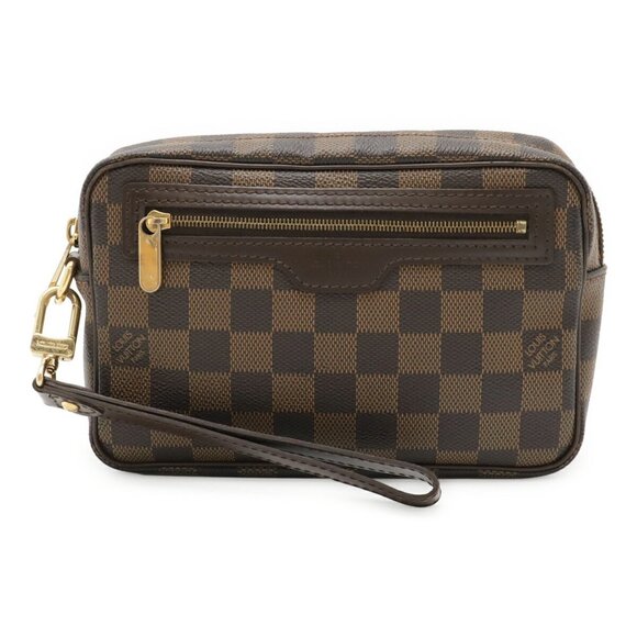 LOUIS VUITTON Brown Damier Pochette Clutch Bag - Picture 2 of 9